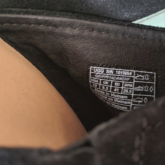 NWOT UGG Black Suede Wedges, Size 10 - Picture 3 of 4